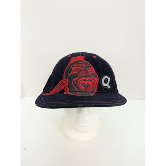 American Needle Atlanta Braves Screaming Indian Wide Brim Cap Hat Size 7 5/8 - Picture 1 of 8